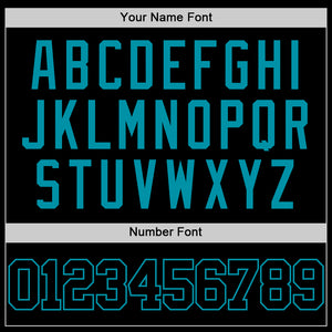 Custom Black Teal Authentic Basketball Jersey