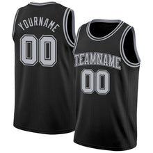 Load image into Gallery viewer, Custom Black Gray Authentic Basketball Jersey
