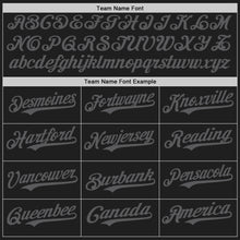 Load image into Gallery viewer, Custom Black Steel Gray Authentic Baseball Jersey
