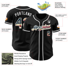 Load image into Gallery viewer, Custom Black Vintage USA Flag-White Authentic Baseball Jersey
