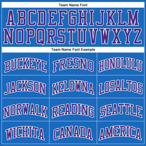 Custom Blue Purple-White Authentic Throwback Basketball Jersey
