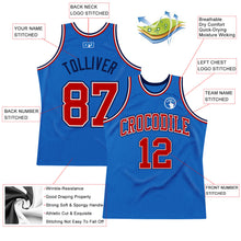 Load image into Gallery viewer, Custom Blue Red-Navy Authentic Throwback Basketball Jersey
