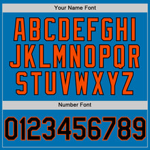 Load image into Gallery viewer, Custom Blue Black-Orange Authentic Baseball Jersey
