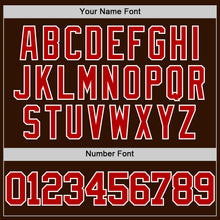Load image into Gallery viewer, Custom Brown Red-White Authentic Basketball Jersey
