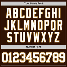 Load image into Gallery viewer, Custom Brown White-Old Gold Authentic Basketball Jersey

