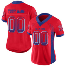 Load image into Gallery viewer, Custom Red Royal-White Drift Fashion Football Jersey
