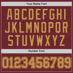 Custom Burgundy Old Gold Authentic Basketball Jersey