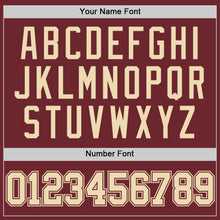 Load image into Gallery viewer, Custom Burgundy Cream Authentic Basketball Jersey
