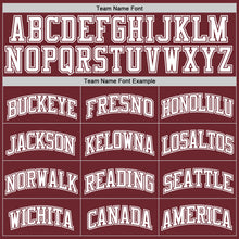 Load image into Gallery viewer, Custom Burgundy White Authentic Basketball Jersey

