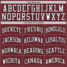 Load image into Gallery viewer, Custom Burgundy White-Black Authentic Basketball Jersey
