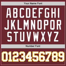 Load image into Gallery viewer, Custom Burgundy White-Gold Authentic Basketball Jersey
