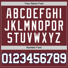 Load image into Gallery viewer, Custom Burgundy White-Navy Authentic Basketball Jersey
