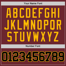 Load image into Gallery viewer, Custom Burgundy Black-Gold Authentic Basketball Jersey
