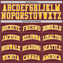 Load image into Gallery viewer, Custom Burgundy Gold-White Authentic Basketball Jersey
