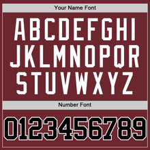 Load image into Gallery viewer, Custom Burgundy Black-White Authentic Basketball Jersey
