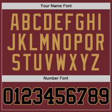 Load image into Gallery viewer, Custom Burgundy Black-Old Gold Authentic Basketball Jersey
