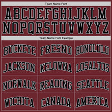 Load image into Gallery viewer, Custom Burgundy Black-Gray Authentic Basketball Jersey

