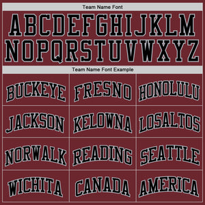 Custom Burgundy Black-Gray Authentic Basketball Jersey