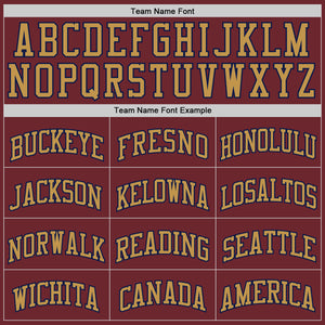 Custom Burgundy Navy-Old Gold Authentic Basketball Jersey