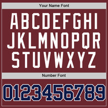 Load image into Gallery viewer, Custom Burgundy Navy-White Authentic Basketball Jersey
