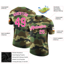 Load image into Gallery viewer, Custom Camo Pink-White Performance Salute To Service T-Shirt
