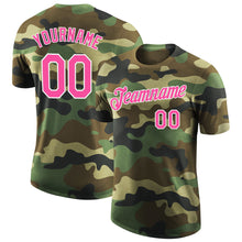 Load image into Gallery viewer, Custom Camo Pink-White Performance Salute To Service T-Shirt

