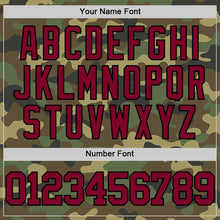Load image into Gallery viewer, Custom Camo Maroon-Black Authentic Salute To Service Basketball Jersey
