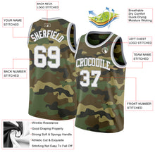Load image into Gallery viewer, Custom Camo White-Gray Authentic Salute To Service Basketball Jersey
