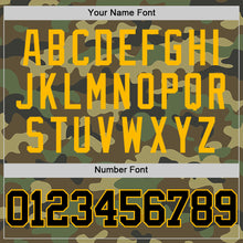 Load image into Gallery viewer, Custom Camo Black-Gold Authentic Salute To Service Basketball Jersey
