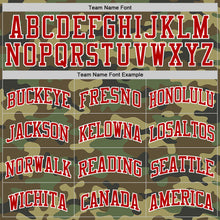 Load image into Gallery viewer, Custom Camo Red-White Authentic Salute To Service Basketball Jersey
