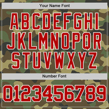 Load image into Gallery viewer, Custom Camo Red-White Authentic Salute To Service Basketball Jersey

