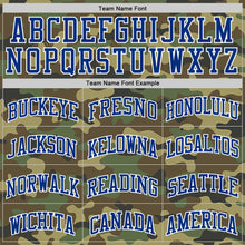 Load image into Gallery viewer, Custom Camo Royal-White Authentic Salute To Service Basketball Jersey
