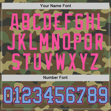 Load image into Gallery viewer, Custom Camo Light Blue Black-Pink Authentic Salute To Service Basketball Jersey
