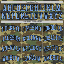 Load image into Gallery viewer, Custom Camo Light Blue Black-White Authentic Salute To Service Basketball Jersey
