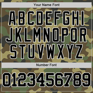 Custom Camo Black-White Authentic Salute To Service Basketball Jersey