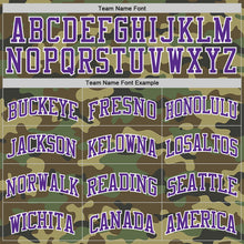 Load image into Gallery viewer, Custom Camo Purple-White Authentic Salute To Service Basketball Jersey
