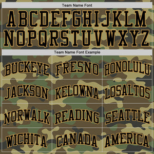 Custom Camo Black-Old Gold Authentic Salute To Service Basketball Jersey