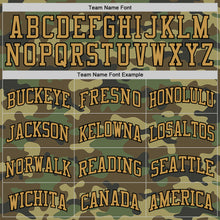 Load image into Gallery viewer, Custom Camo Old Gold-Black Authentic Salute To Service Basketball Jersey
