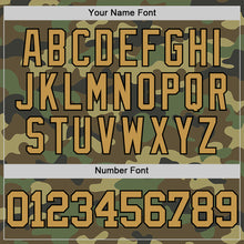 Load image into Gallery viewer, Custom Camo Old Gold-Black Authentic Salute To Service Basketball Jersey
