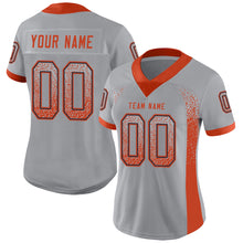 Load image into Gallery viewer, Custom Light Gray Orange-Navy Drift Fashion Football Jersey
