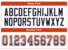 Load image into Gallery viewer, Custom Orange Navy-White Drift Fashion Football Jersey

