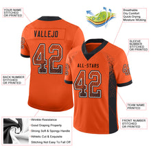 Load image into Gallery viewer, Custom Orange Black-White Drift Fashion Football Jersey
