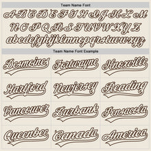 Load image into Gallery viewer, Custom Cream Brown Authentic Baseball Jersey
