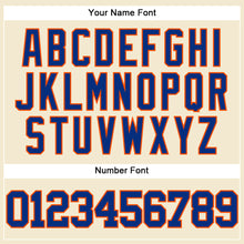Load image into Gallery viewer, Custom Cream Royal-Orange Mesh Authentic Throwback Baseball Jersey
