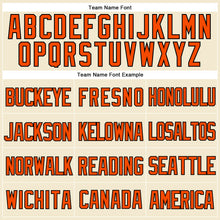 Load image into Gallery viewer, Custom Cream Orange-Black Mesh Authentic Throwback Baseball Jersey
