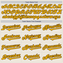 Load image into Gallery viewer, Custom Cream Gold-Brown Authentic Baseball Jersey
