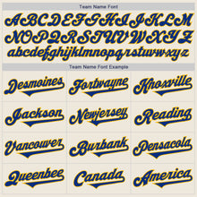 Load image into Gallery viewer, Custom Cream Royal-Gold Authentic Baseball Jersey
