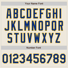 Load image into Gallery viewer, Custom Cream Royal-Gold Authentic Baseball Jersey
