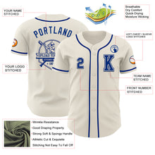 Load image into Gallery viewer, Custom Cream Royal Authentic Baseball Jersey
