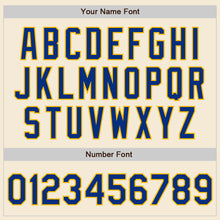 Load image into Gallery viewer, Custom Cream Royal-Gold Authentic Baseball Jersey
